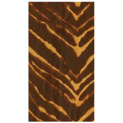 Go Wild Brown Guest Towel Napkins - 15 Per Package