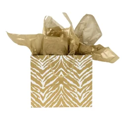 Go Wild Gold & White Large Gift Bag - 1 Each