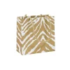 Go Wild Gold & White Small Square Gift Bag - 1 Each