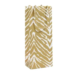 Go Wild Gold & White Wine & Bottle Gift Bag - 1 Each