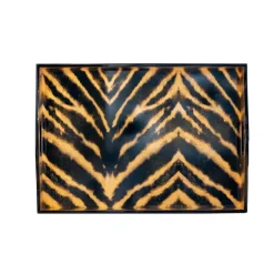 Go Wild Lacquer Large Rectangle Tray - 21X15