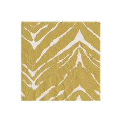 Go Wild White & Gold Cocktail Napkins - 20 Per Package