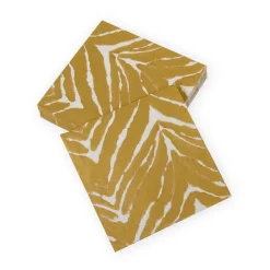 Go Wild White & Gold Cocktail Napkins - 20 Per Package