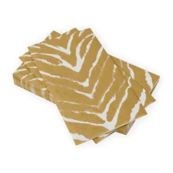 Go Wild White & Gold Guest Towel Napkins - 15 Per Package