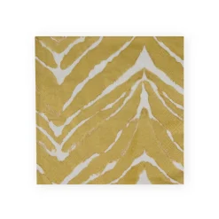 Go Wild White & Gold Luncheon Napkins - 20 Per Package