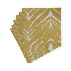 Go Wild White & Gold Luncheon Napkins - 20 Per Package