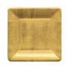 Gold Leaf Square Paper Salad & Dessert Plates - 8 Per Package