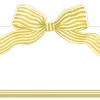 Gold Striped Bow Foil Place Cards - includes 8 Place Cards