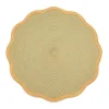 Gold 2-Tone Luxe Border Round Scallop in Moss - 1 Each