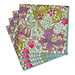Golden Lily-Ivory Cocktail Napkins - 20 Per Package