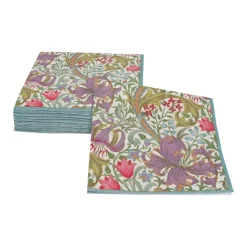Golden Lily-Ivory Cocktail Napkins - 20 Per Package