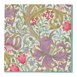 Golden Lily-Ivory Cocktail Napkins - 20 Per Package