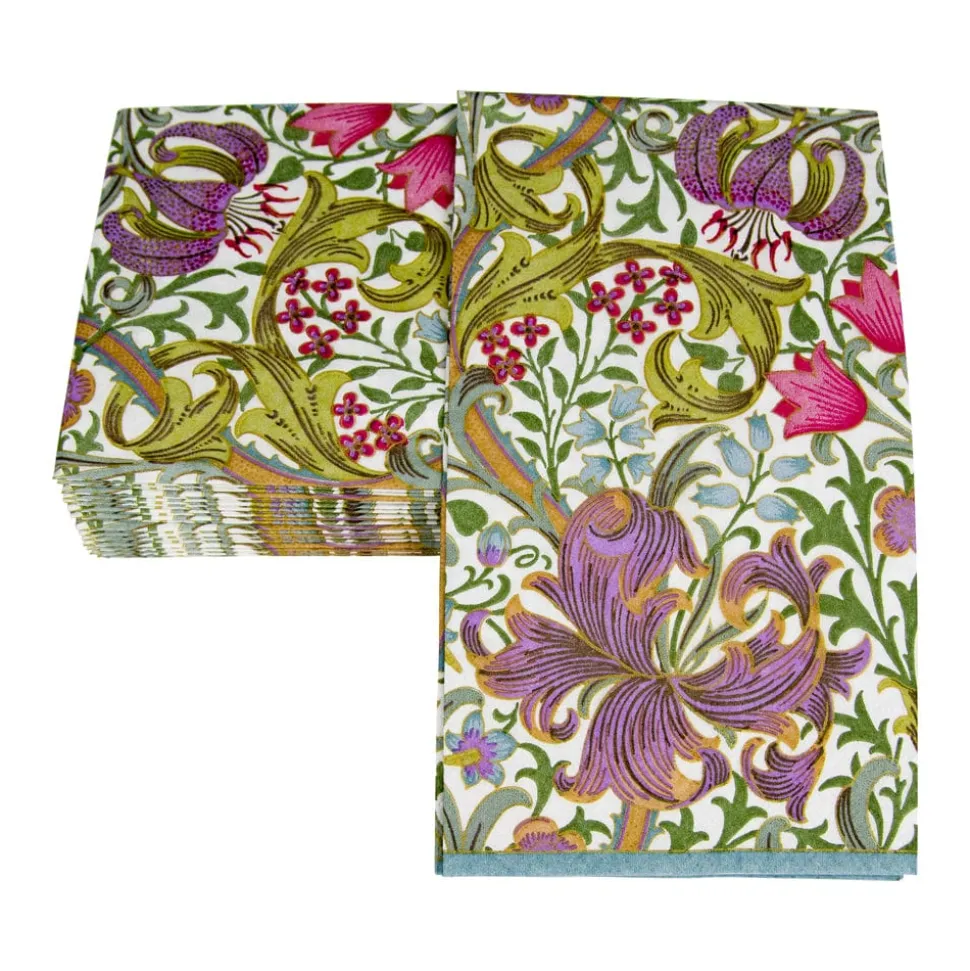 Golden Lily-Ivory Guest Towel Napkins - 15 Per Package