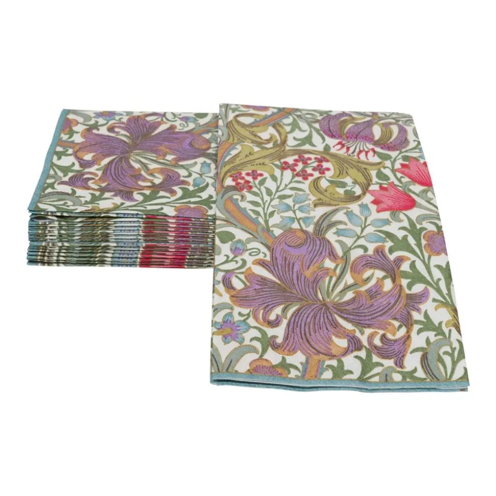 Golden Lily-Ivory Guest Towel Napkins - 15 Per Package