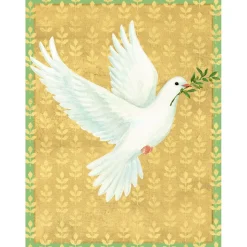 Golden Peace Dove Classic Boxed Christmas Cards - includes 15 cards & envelopes