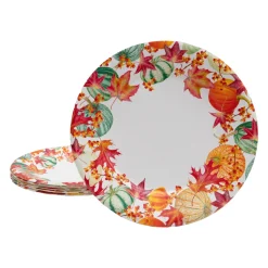 Gourds And Leaves Paper Dinner Plates - includes 8 Paper Dinner Plates