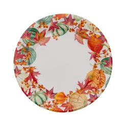 Gourds And Leaves Paper Dinner Plates - includes 8 Paper Dinner Plates