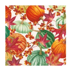 Gourds and Leaves Recycled Luncheon Napkins - includes 20 Luncheon Napkins