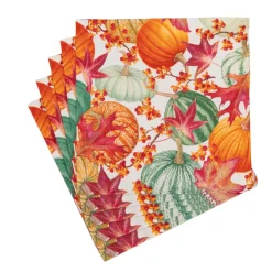 Gourds and Leaves Recycled Luncheon Napkins - includes 20 Luncheon Napkins