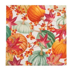 Gourds and Leaves Recycled Luncheon Napkins - includes 20 Luncheon Napkins