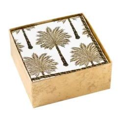 Grand Palms Boxed Paper Cocktail Napkins in Black - 40 Per Box