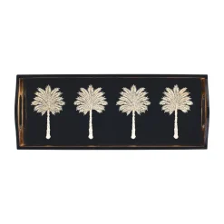 Grand Palms Lacquer Bar Tray in Black - 1 Each