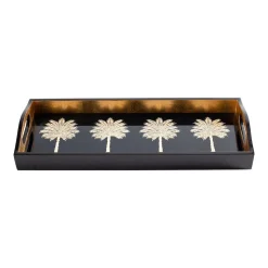 Grand Palms Lacquer Bar Tray in Black - 1 Each