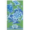 Green And Blue Plate Guest Towel Napkins - 15 Per Package