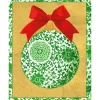 Green Ceramic Ornament Petite Boxed Christmas Cards - includes 15 cards & envelopes