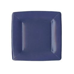 Grosgrain Border Square Paper Salad & Dessert Plates in Navy - 8 Per Package