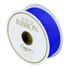 Grosgrain Ceramic Blue Wired Narrow Ribbon - 1 Spool Of Ribbon