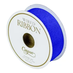 Grosgrain Ceramic Blue Wired Narrow Ribbon - 1 Spool Of Ribbon