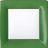 Grosgrain Paper Dinner Plates in Hunter Green - 8 Per Package