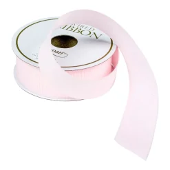 Grosgrain Powder Wired Pink Narrow Ribbon - 1 Spool Of Ribbon