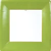 Grosgrain Square Paper Dinner Plates in Moss Green - 8 Per Package