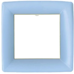 Grosgrain Square Paper Dinner Plates in Light Blue - 8 Per Package