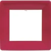 Grosgrain Square Paper Dinner Plates in Red - 8 Per Package