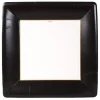 Grosgrain Square Paper Dinner Plates in Black - 8 Per Package