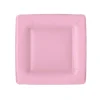 Grosgrain Square Paper Salad & Dessert Plates in Light Pink - 8 Per Package