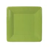Grosgrain Square Paper Salad & Dessert Plates in Moss Green - 8 Per Package