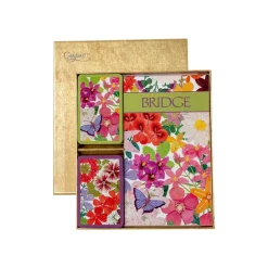 Halsted Floral Bridge Gift Set - 2 Playing Card Decks & 2 Score Pads