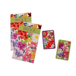 Halsted Floral Bridge Gift Set - 2 Playing Card Decks & 2 Score Pads