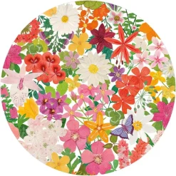 Halsted Floral Round Paper Placemats - 12 Per Package