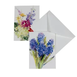 Handpainted Spring Flowers Assorted Boxed Note Cards - 8 Note Cards & 8 Envelopes