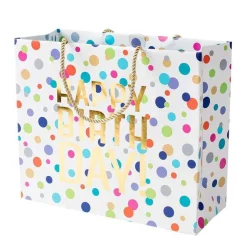 Happy Birthday Confetti Large Gift Bag - 1 Each