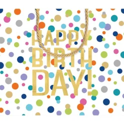 Happy Birthday Confetti Large Gift Bag - 1 Each