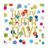 Happy Birthday Confetti Paper Luncheon Napkins - 20 Per Package