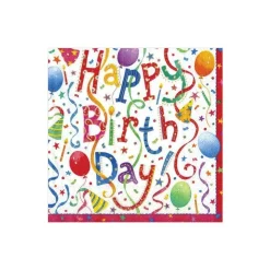 Happy Birthday Paper Cocktail Napkins - 20 Per Package