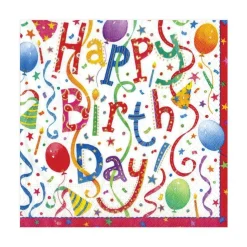 Happy Birthday Paper Luncheon Napkins - 20 Per Package
