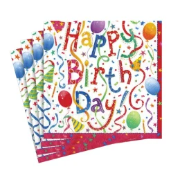 Happy Birthday Paper Luncheon Napkins - 20 Per Package